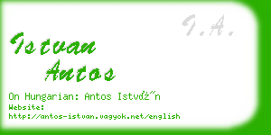 istvan antos business card